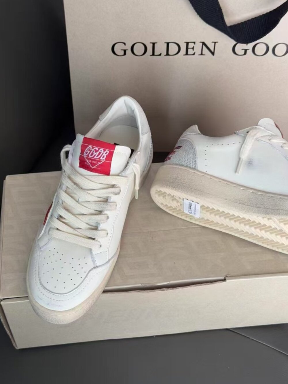 Golden Goose Ball Star Sneakers with Red Star - Picture 8 of 10
